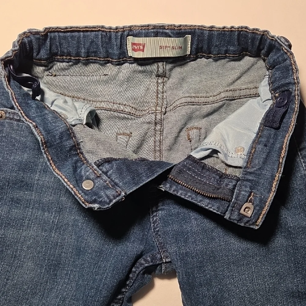 Levi's 511 Slim Boys Blue Jeans Size 12 reg Adjustable Waist 26 Length 27 - Picture 4 of 13